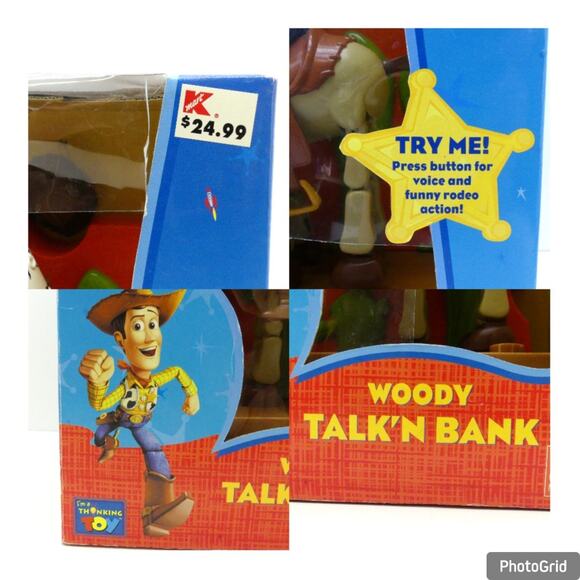 Thinkway Disney Pixar Toy Story 2 Woody Talk'n Bank Figure w